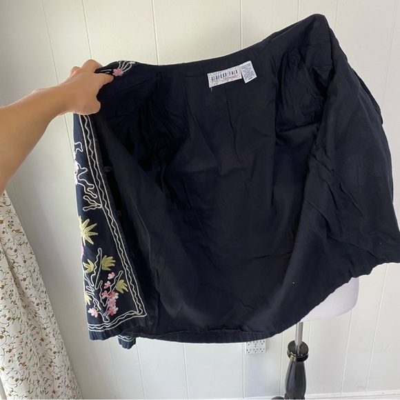 VTG Bedford Fair Embroidered Jacket Sz 1X W Floral Dark Romantic Y2K Fairy Boho - Picture 12 of 16